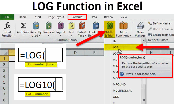 How to Do Logarithms in Excel?