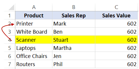 How to Reorder Rows in Excel?