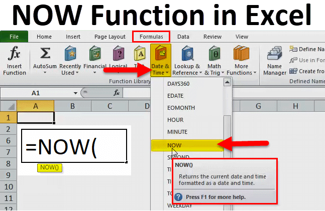 How to Use Now Function in Excel?