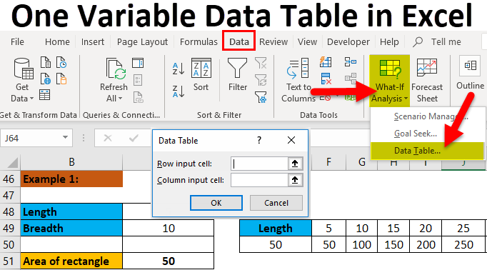 How to Create a One Variable Data Table in Excel?