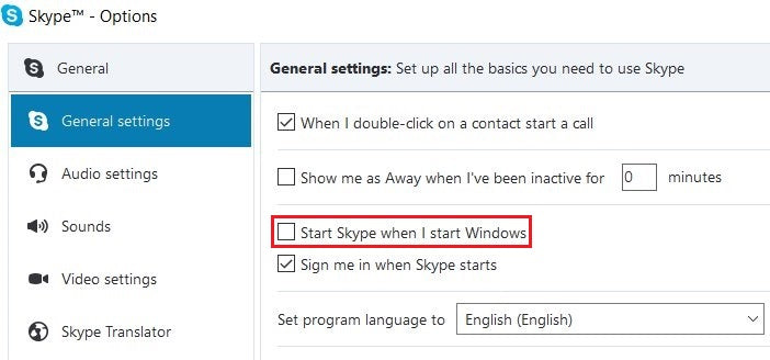 How To Make Skype Not Open On Startup?