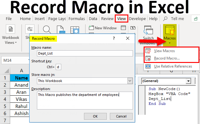How to Record a Macro in Excel?