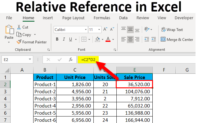 How to Use Relative Cell Reference in Excel?