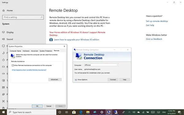 How to Setup Remote Desktop Windows 10 Home?
