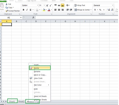 How to Delete Tabs in Excel?