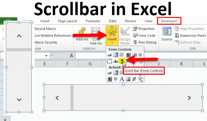 How to Add Scroll Bar in Excel?