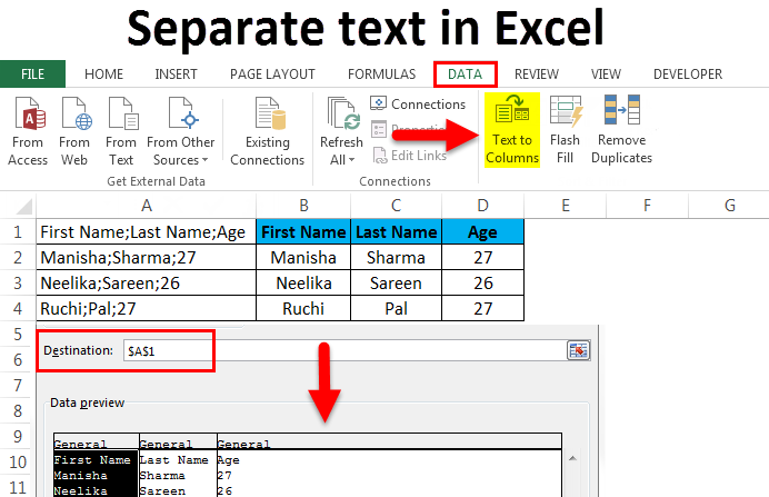 How to Separate Words in Excel?