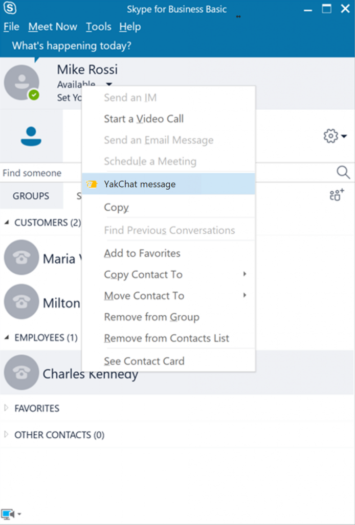 How To Send A Text Message From Skype For Business?
