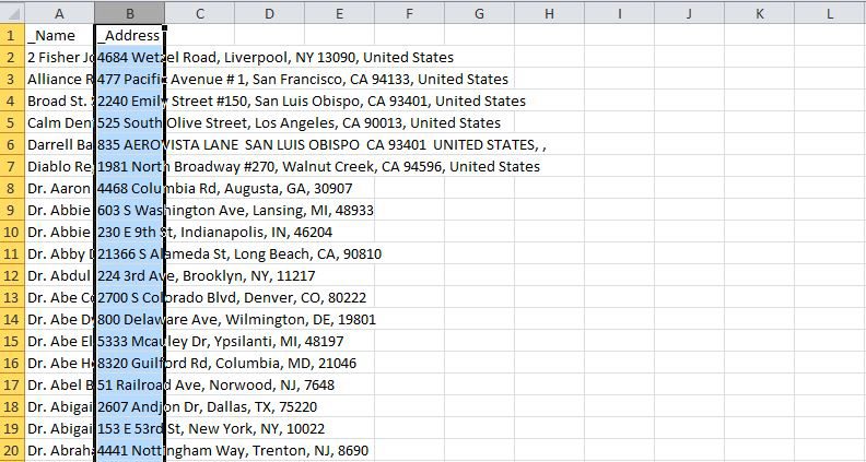 How to Format Addresses in Excel?