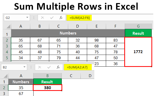 How to Add Up Rows in Excel?