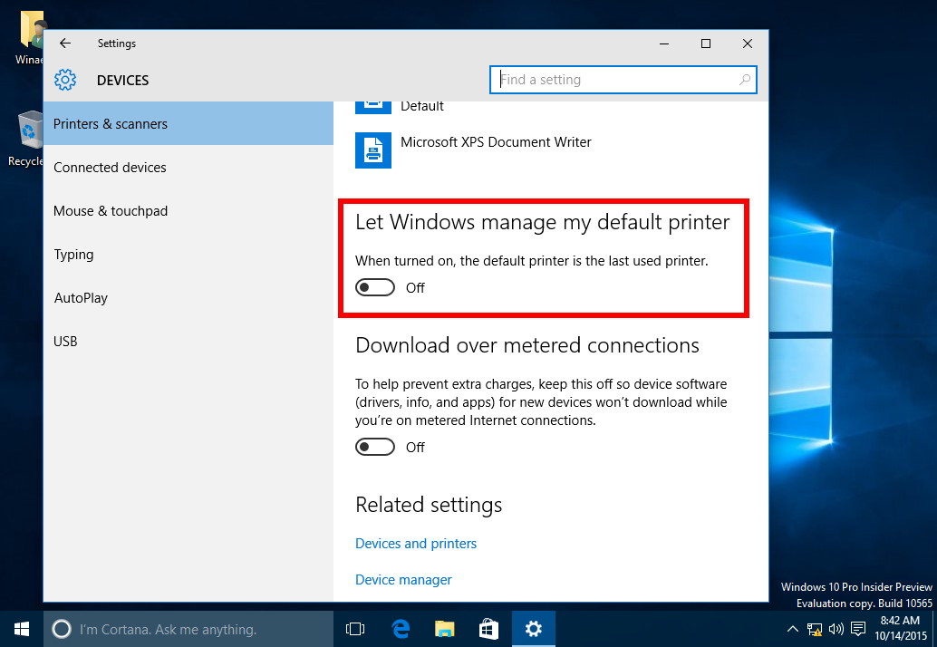 How to Change Default Printer Windows 10?