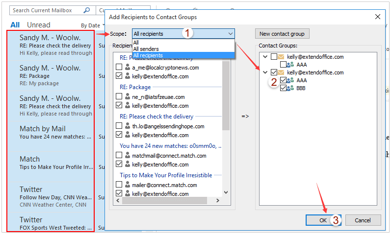 How To Add Multiple Email Addresses In Outlook?