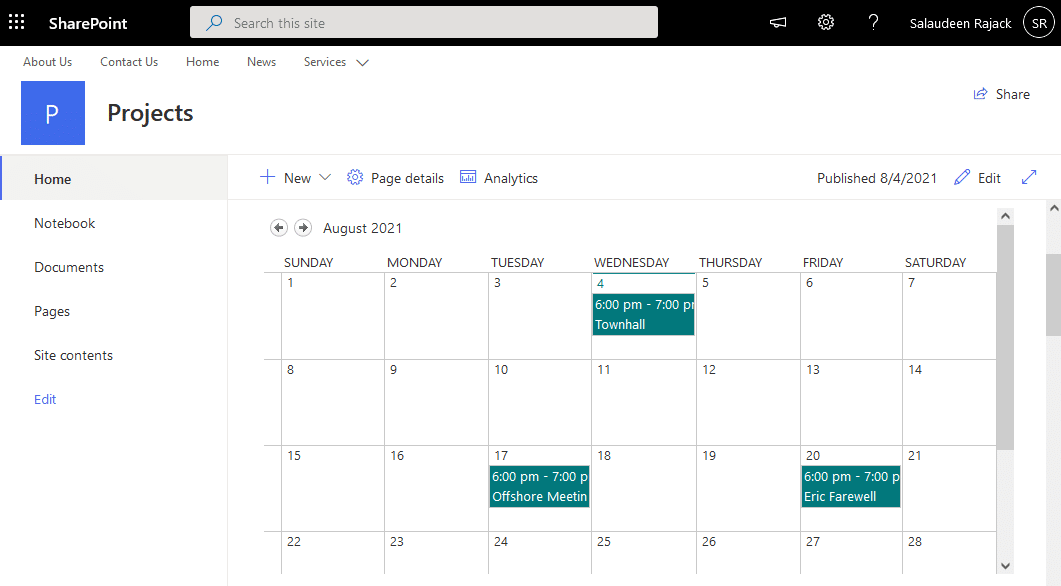 How To Add Calendar On Sharepoint?