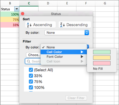 How to Filter by Color in Excel?