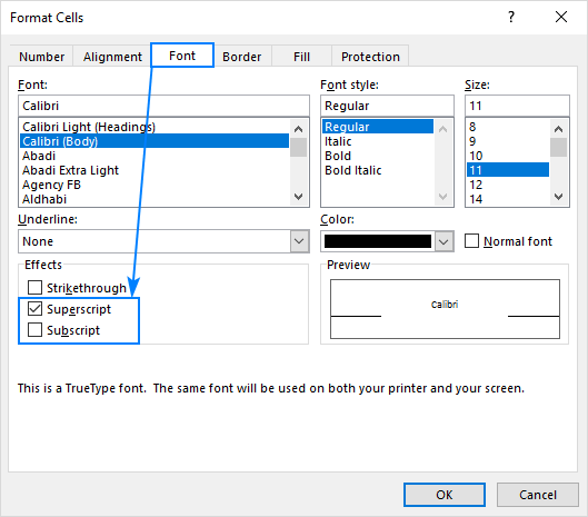 How to Use Subscript in Excel?