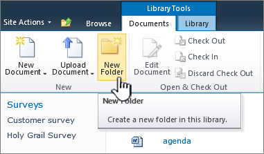 How To Create A Folder In Sharepoint Document Library?