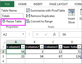 How to Extend Table in Excel?