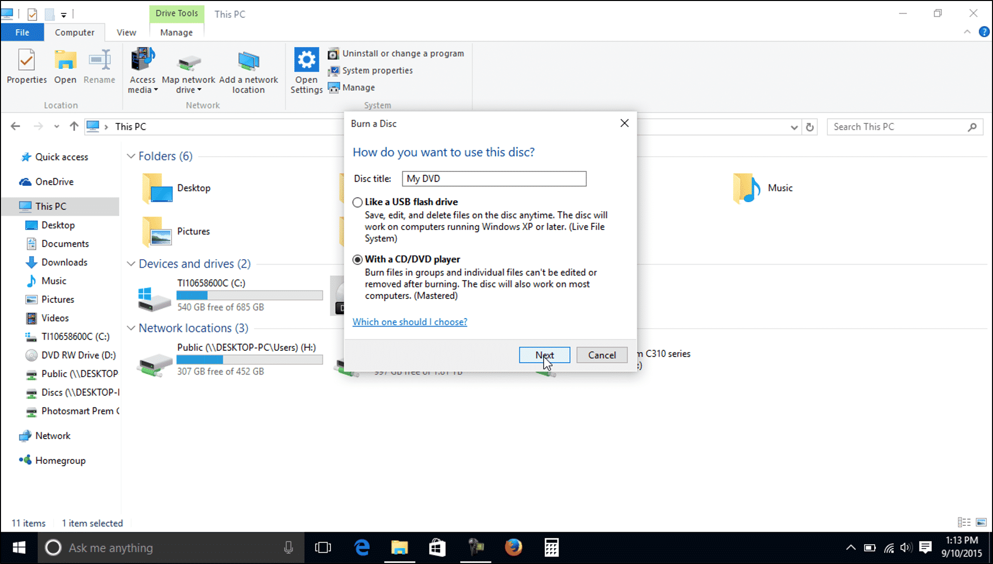 How to Burn a Disc in Windows 10?