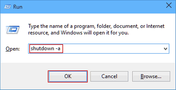 How to Cancel Auto Shutdown Windows 10?