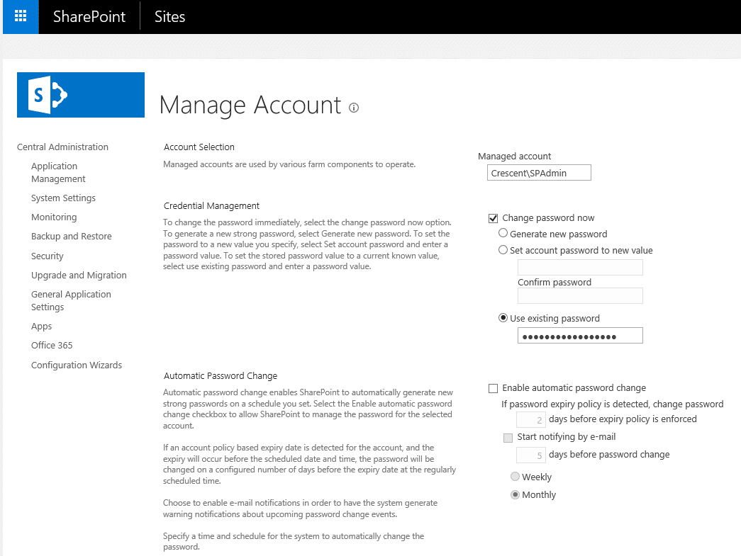 How To Change Sharepoint Password?