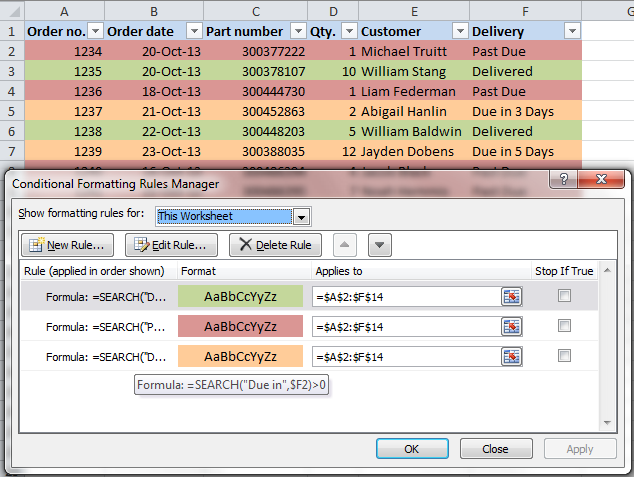 How to Color Code in Excel Based on Text?