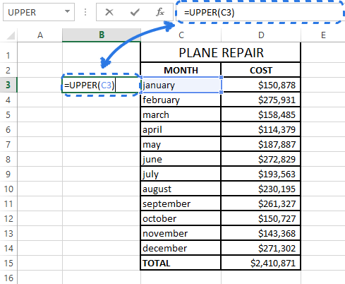 How to Make All Caps in Excel?