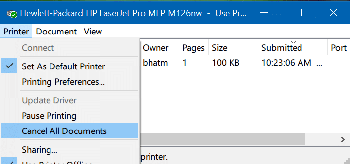 How to Clear Print Queue in Windows 10?