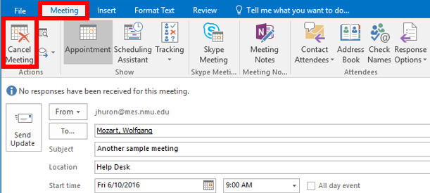 How To Cancel A Meeting In Outlook?