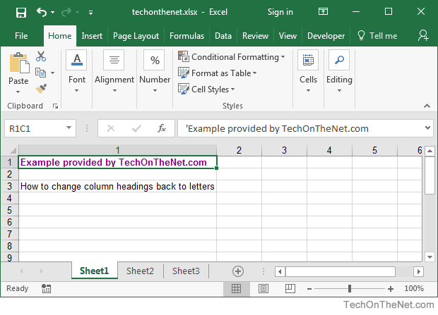 How to Change Column Headings in Excel?