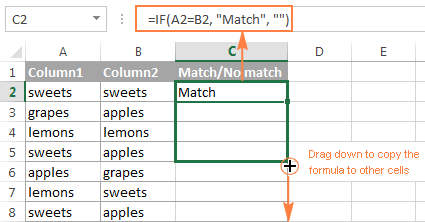How to Compare Two Columns in Excel to Find Differences?