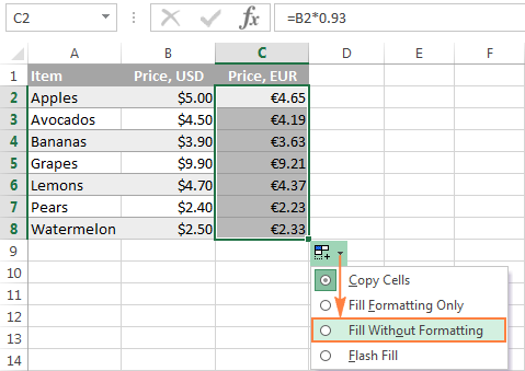 How to Use Fill Handle to Copy Formula in Excel?