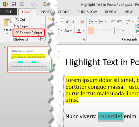 How to Remove Highlight in Powerpoint?