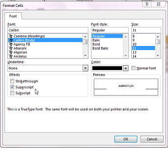 How to Make Superscript in Excel?