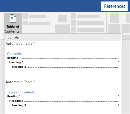 How to Make a Table of Contents in Microsoft Word?