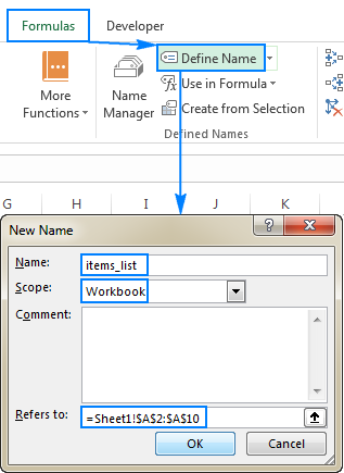 How to Create a Defined Name in Excel?