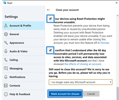 How To Delete A Skype Account Without Logging In?