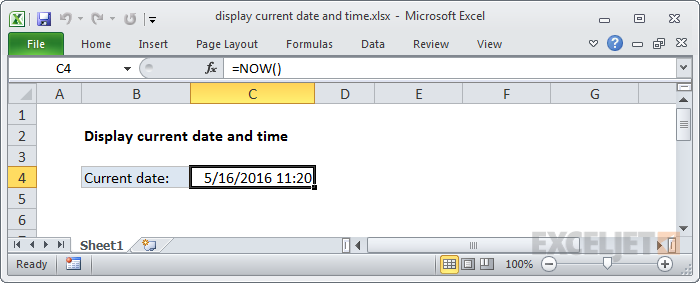 How to Get Current Date in Excel?