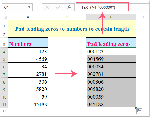 How to Add Leading Zeros in Excel Using Concatenate?