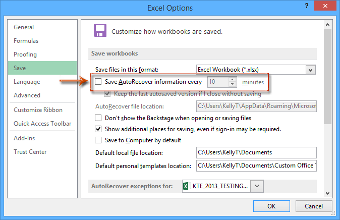 How to Turn Off Autosave in Excel?