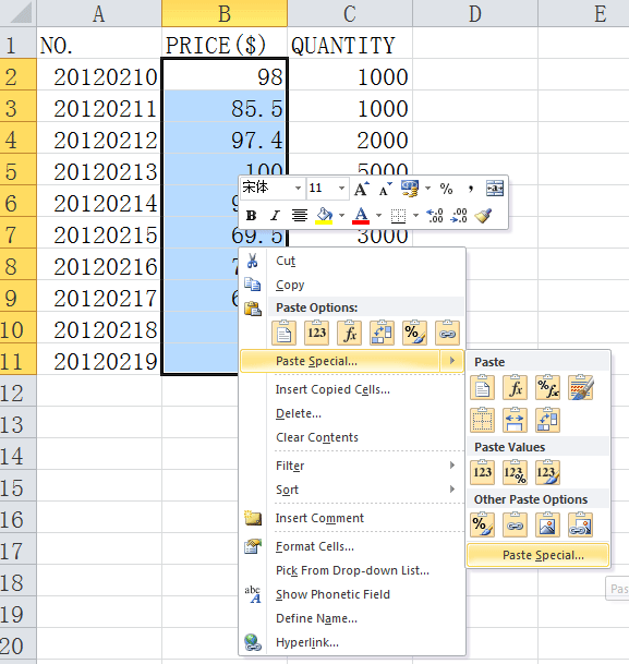 How to Change Values in Excel?