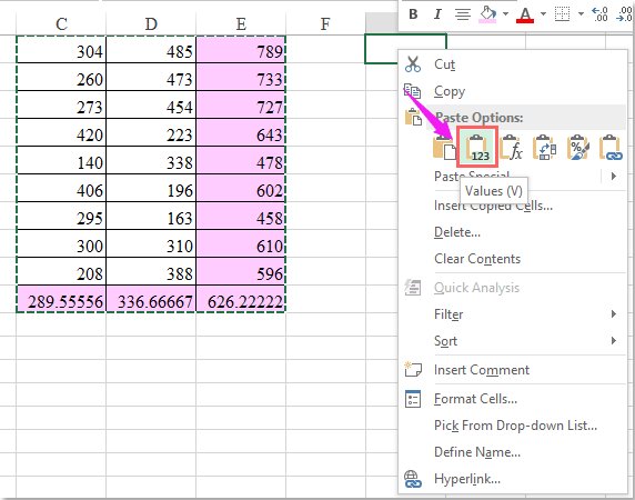 How to Copy Values in Excel?