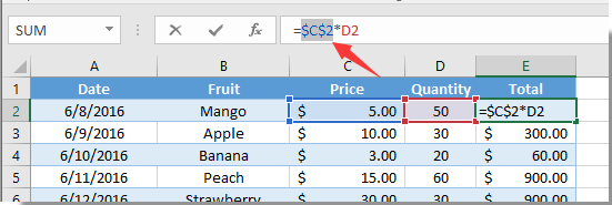 How to Lock Cell Reference in Excel?