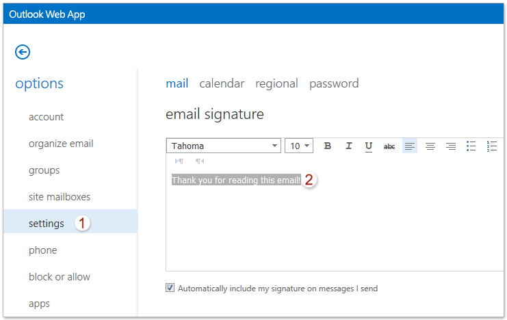 How To Add Signature In Outlook Web App?