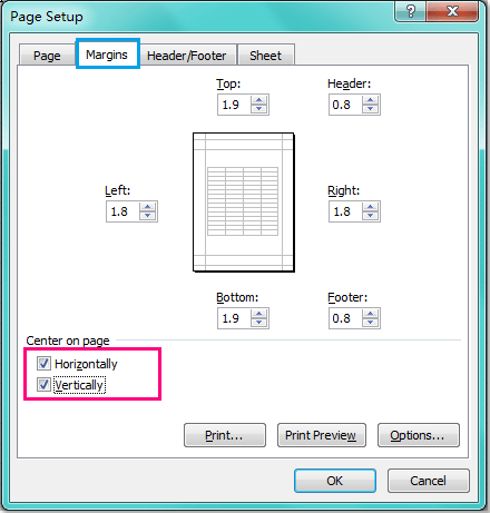 How to Center Print in Excel?