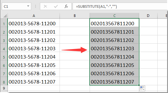 How to Remove Dashes in Excel?