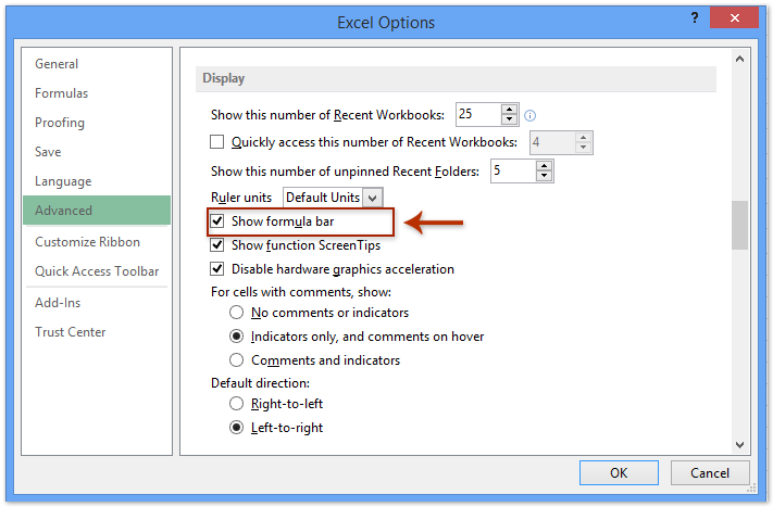 How to Hide Formula Bar in Excel?