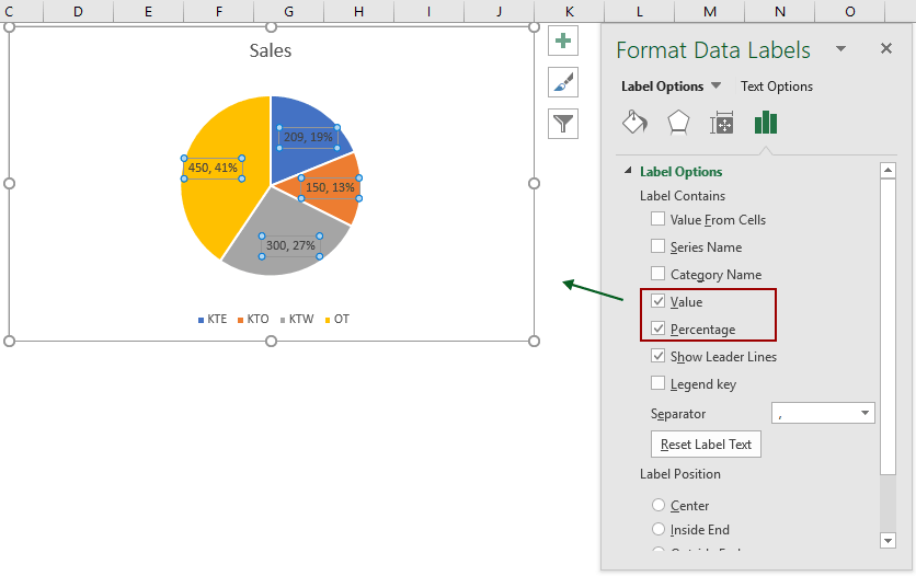 How to Add Percentage to Pie Chart in Excel?