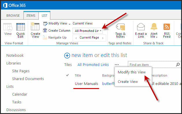 How To Edit Promoted Links In Sharepoint 2013?