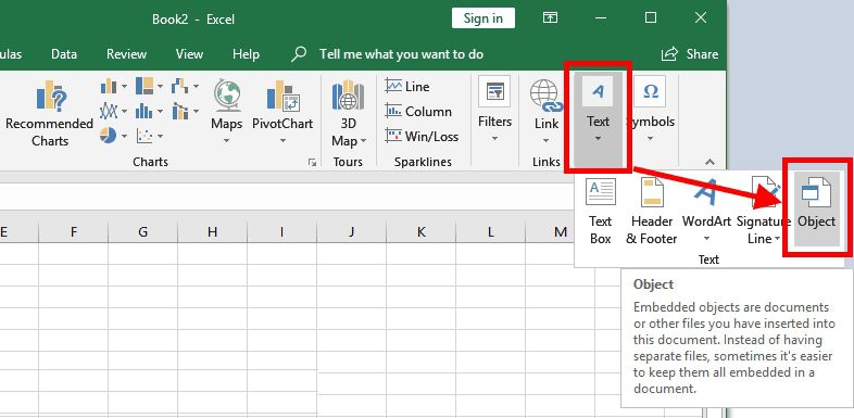 How to Embed Pdf in Excel?