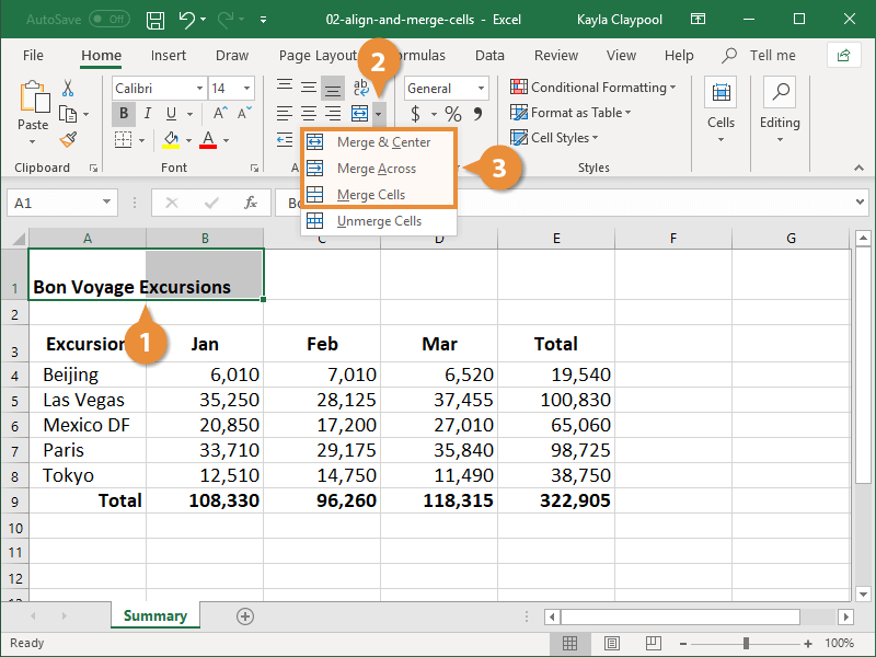 How to Merge Cells Vertically in Excel?